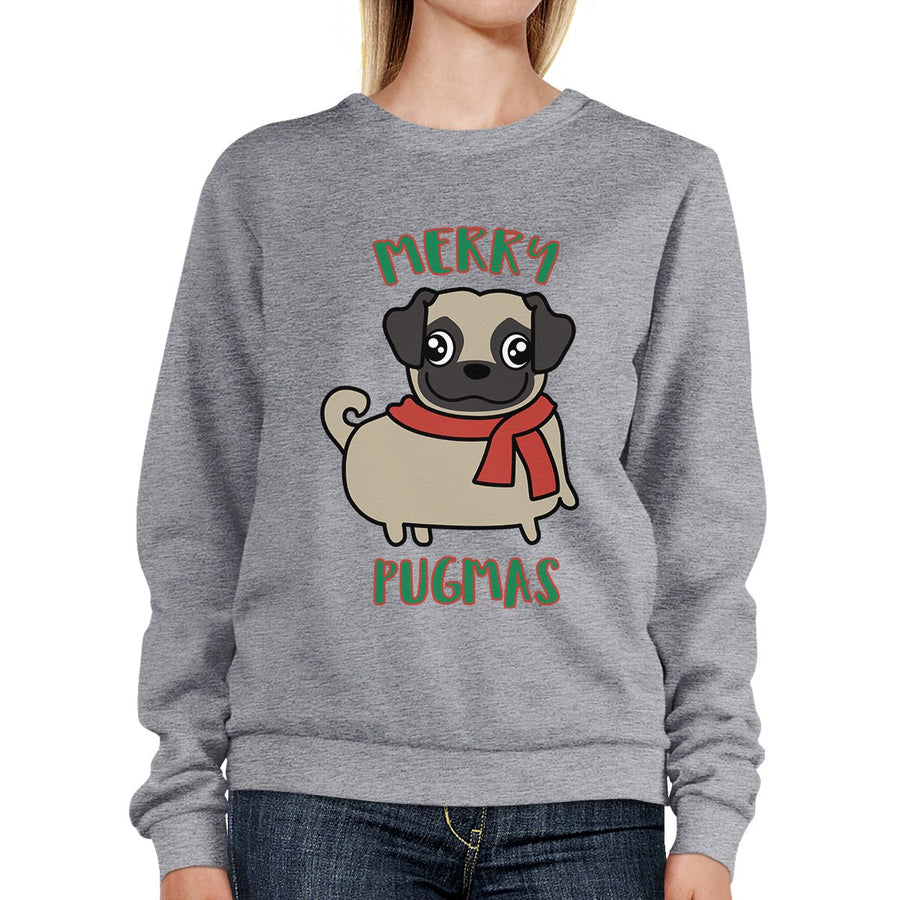 Merry Pugmas Pug Grey Sweatshirt