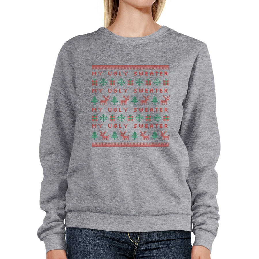 My Ugly Sweater Pattern Grey Sweatshirt