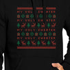 My Ugly Sweater Pattern Black Hoodie
