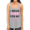 I Wear Pink For My Sister Womens Tank Top