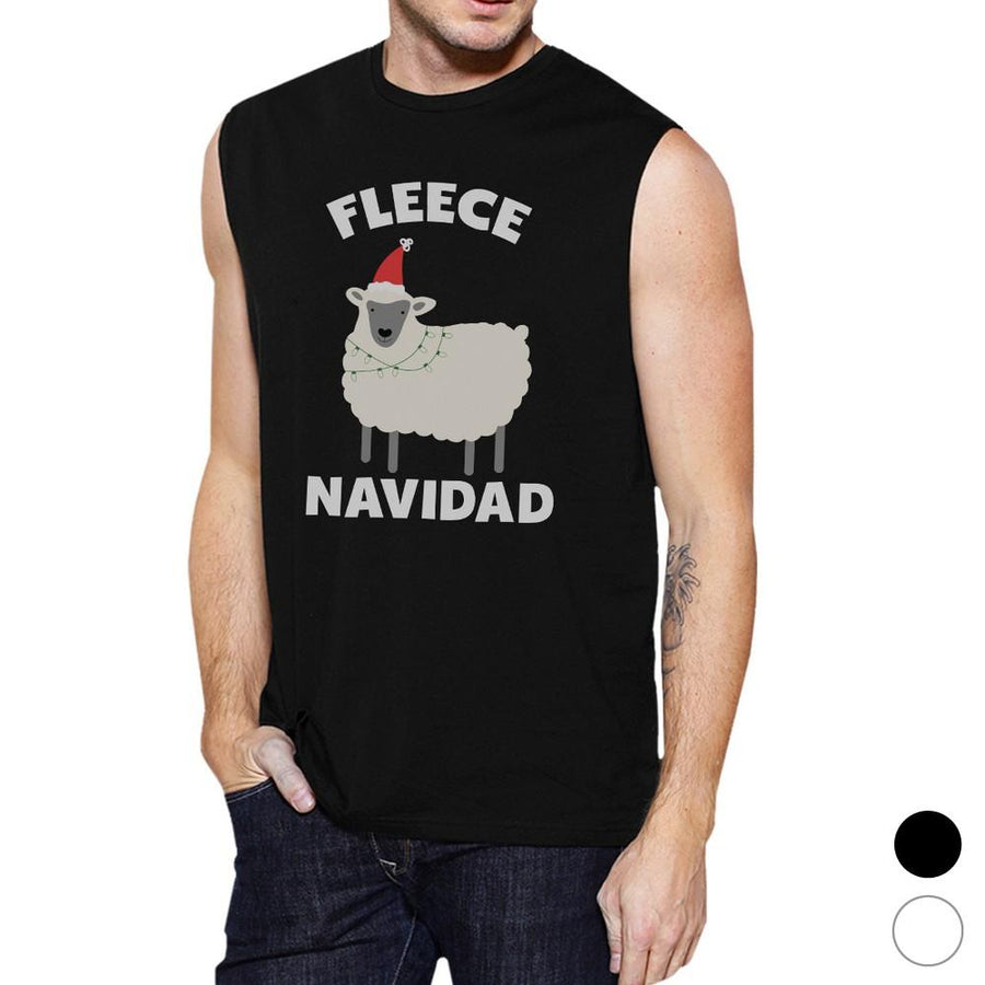 Fleece Navidad Mens Muscle Shirt