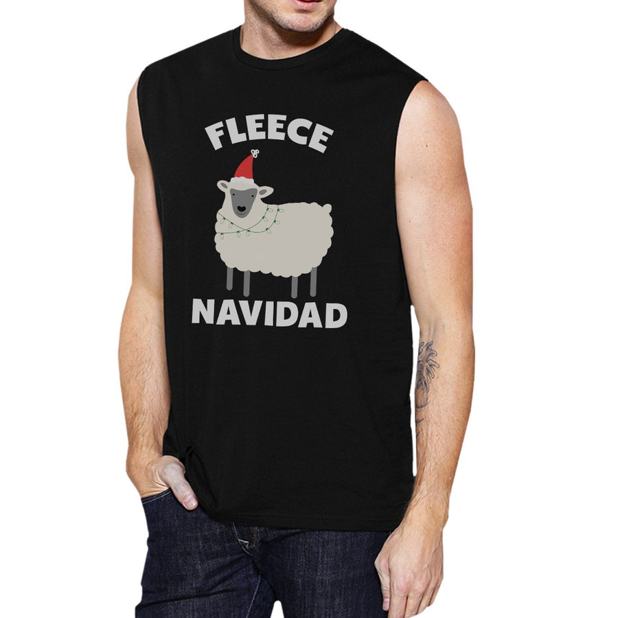 Fleece Navidad Mens Muscle Shirt