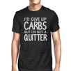 Carbs Quitter Mens Cool Cotton Round Neck For Exercise T-Shirt