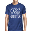 Carbs Quitter Mens Cool Cotton Round Neck For Exercise T-Shirt