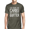 Carbs Quitter Mens Cool Cotton Round Neck For Exercise T-Shirt