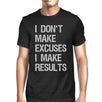 Excuses Results Mens Cool Cotton Round Neck For Exercise T-Shirt