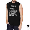 Excuses Results Mens Funny Workout Muscle Tank Top Muscle Shirt