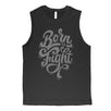 Born To Fight Mens Vintage Style Muscle Shirt