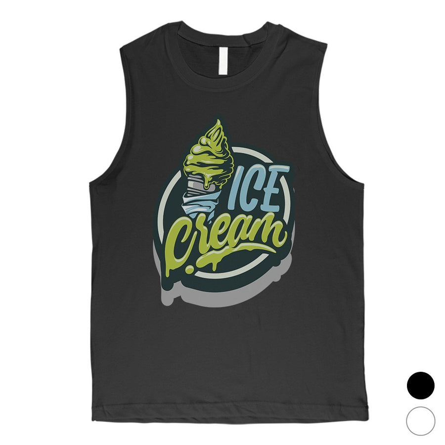 Green Ice Cream Mens Muscle Shirt