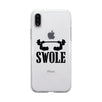 Swole Mates-LEFT Clear Case Funny Couples Matching Case Gym Gifts