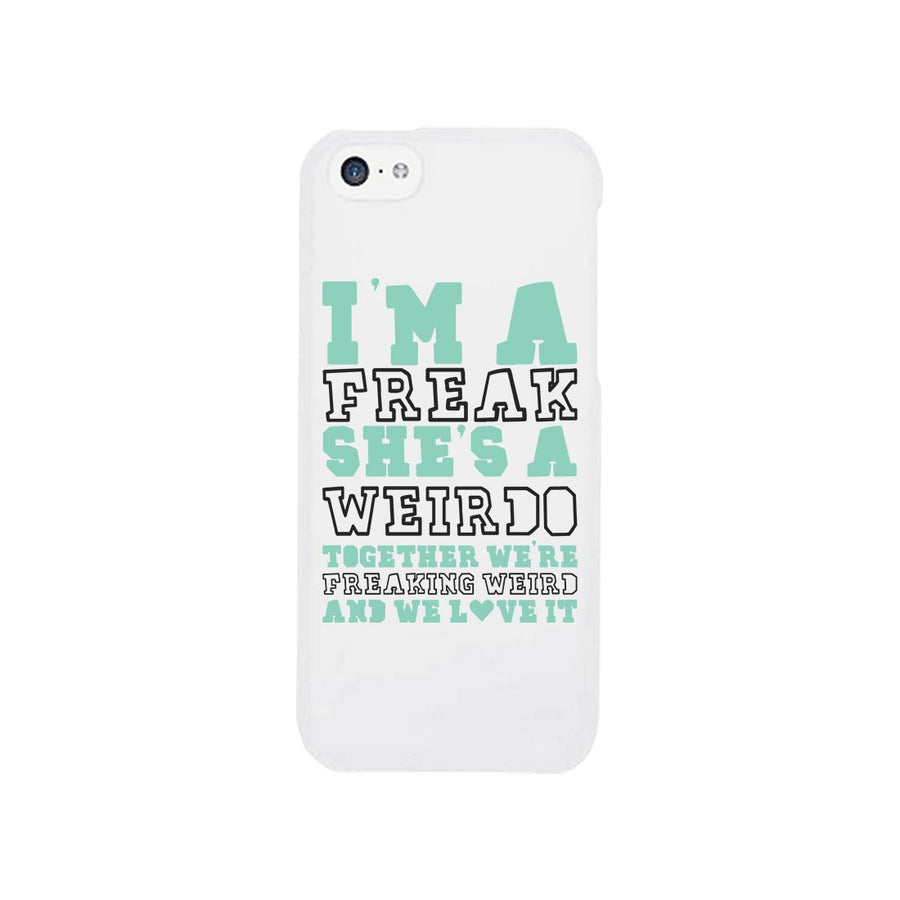 Freak and Weirdo BFF Matching White Phone Cases Best Friend
