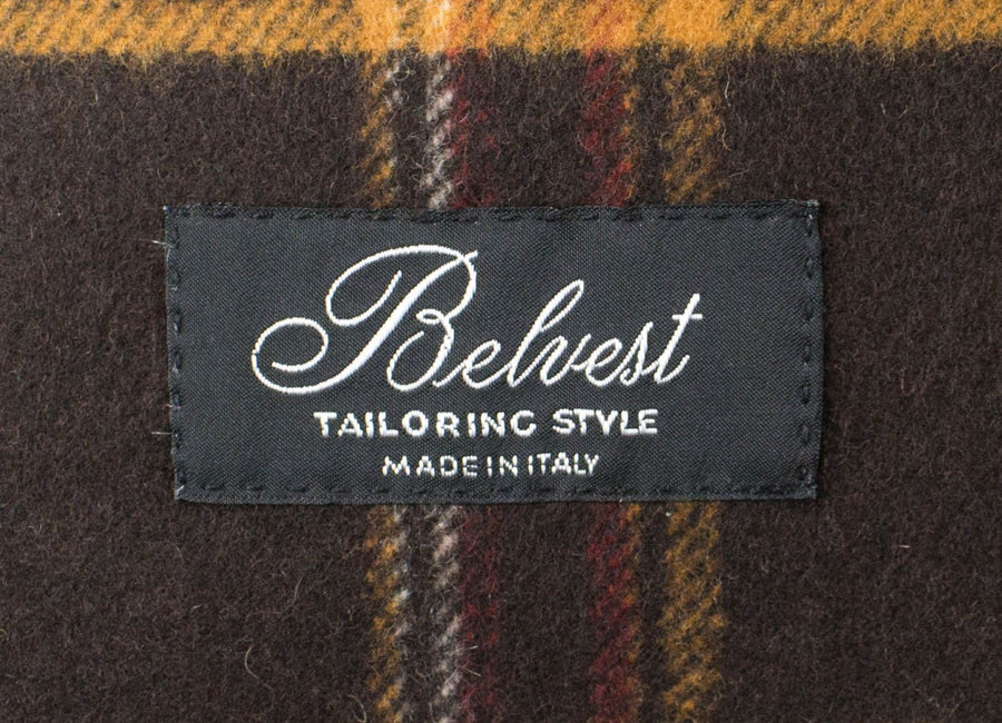 Brown Wool Blend Full Length Slim Fit Coat