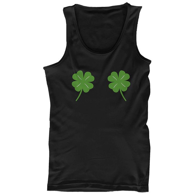 Four Leaf Clovers Women's Tank Top St Patricks Day Tanks Cute Tanktop