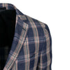 Drop 8 Plaid 3 Roll 2 Button Linen Sport Coat - Blue