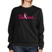 Believe Breast Cancer Awareness Black SweatShirt