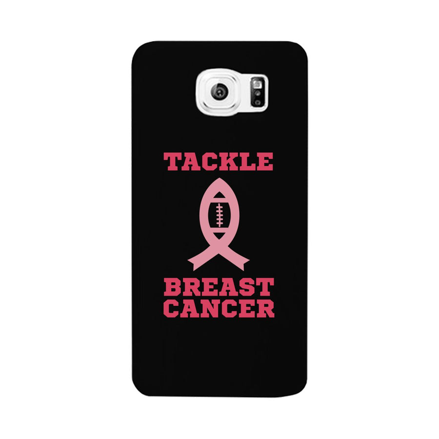 Tackle Breast Cancer Football Black Phone Case