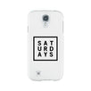 Saturday White Phone Cases For Apple, Samsung Galaxy, LG, HTC Gift Ideas