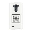 Saturday White Phone Cases For Apple, Samsung Galaxy, LG, HTC Gift Ideas