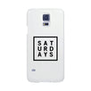 Saturday White Phone Cases For Apple, Samsung Galaxy, LG, HTC Gift Ideas