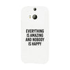 Nobody Happy White Slim Fit Cute Phone Cases For Apple, Samsung Galaxy, LG, HTC