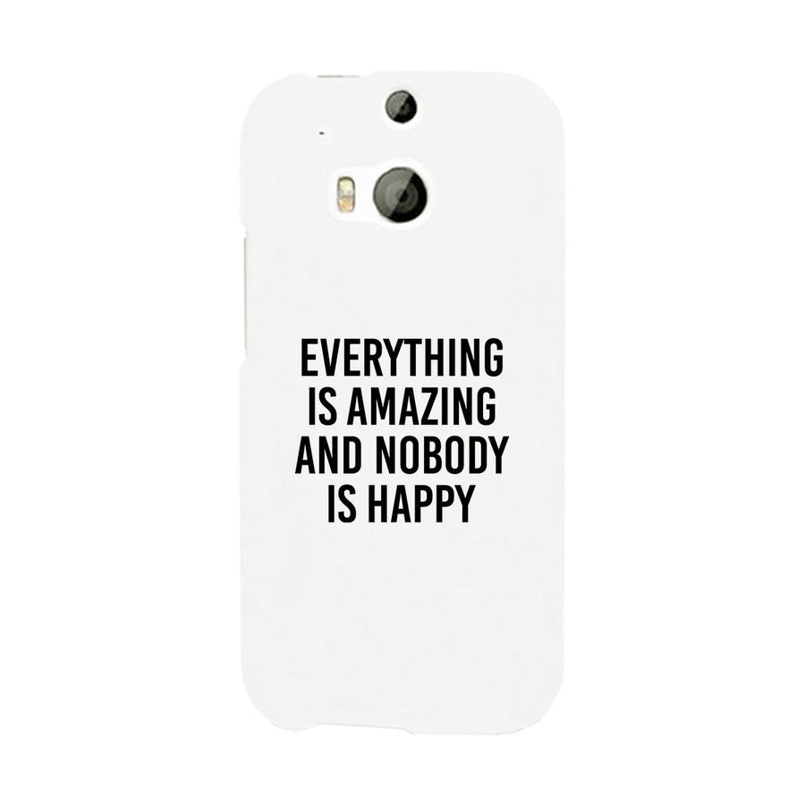 Nobody Happy White Slim Fit Cute Phone Cases For Apple, Samsung Galaxy, LG, HTC