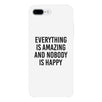 Nobody Happy White Slim Fit Cute Phone Cases For Apple, Samsung Galaxy, LG, HTC