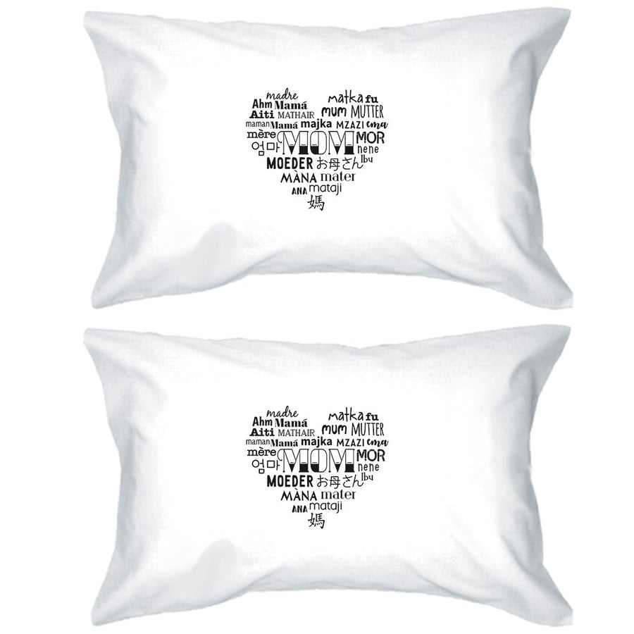 Mom Different Languages Pillowcases Standard Size Pillow Covers