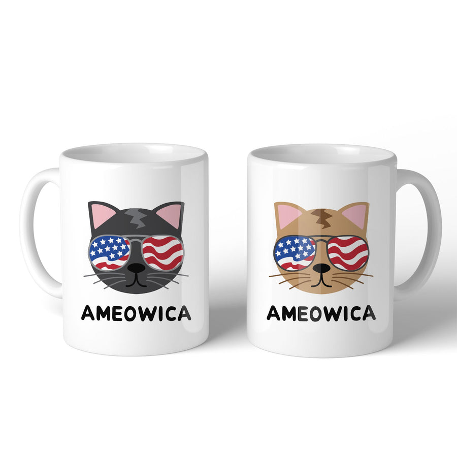 Ameowica 11oz Funny 4th Of July Decorative Gift Mug For Cat Lovers