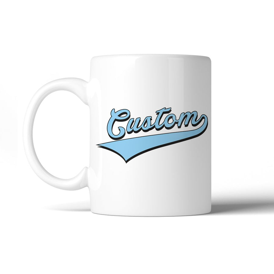 Blue College Swoosh Cute Adorable 11oz Personalized Ceramic Mug