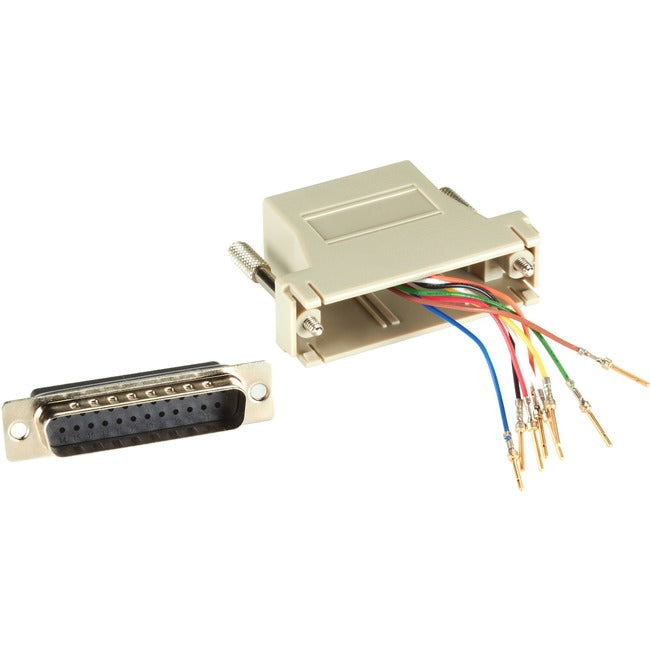 Black Box Modular Adapter Kit - DB25 Male to RJ45 Female, Gray