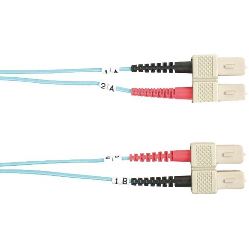 Black Box 10-GbE 50-Micron Multimode Value Line Patch Cable, SC-SC, 10-m (32.8-ft.)