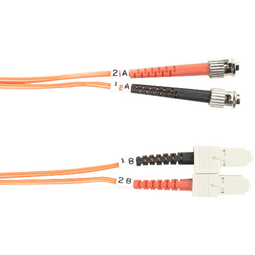 Black Box 50-Micron Multimode Fiber Optic Value Patch Cable, Duplex, Zipcord