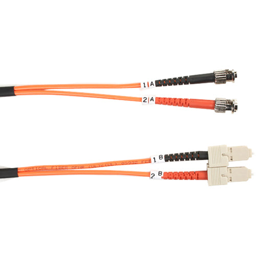 Black Box 62.5-Micron Multimode Value Line Patch Cable, ST-SC, 2-m (6.5-ft.)