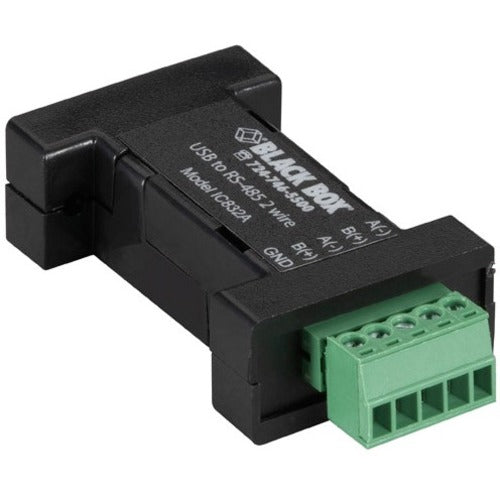 Black Box DB9 Mini Converter (USB to Serial), USB/RS-485 (2-wire, Terminal Block)
