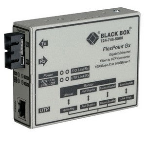 Black Box FlexPoint Gigabit UTP to Fiber Media Converter
