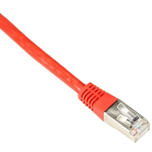 Black Box Cat5e 100-MHz Shielded, Stranded PVC Cable, (SSTP PIMF), PVC, Red, 1-ft. (0.3-m)