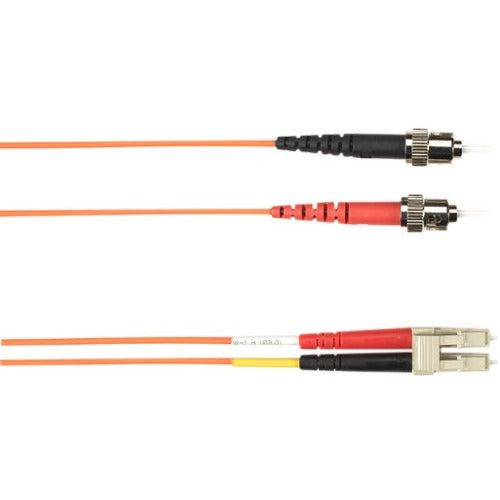 Black Box 2-m, ST-LC, 62.5-Micron, Multimode, PVC, Orange Fiber Optic Cable