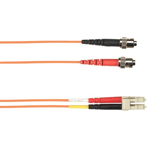 Black Box 10-m, ST-LC, 62.5-Micron, Multimode, PVC, Orange Fiber Optic Cable