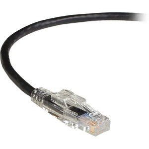 Black Box GigaBase 3 CAT5e 350-MHz Lockable Patch Cable (UTP), Black, 2-ft. (0.6-m)