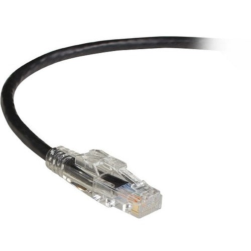 Black Box GigaBase 3 CAT5e 350-MHz Lockable Patch Cable (UTP), Black, 7-ft. (2.1-m)