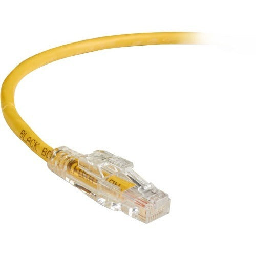 Black Box GigaBase 3 CAT5e 350-MHz Lockable Patch Cable (UTP), Yellow, 7-ft. (2.1-m)
