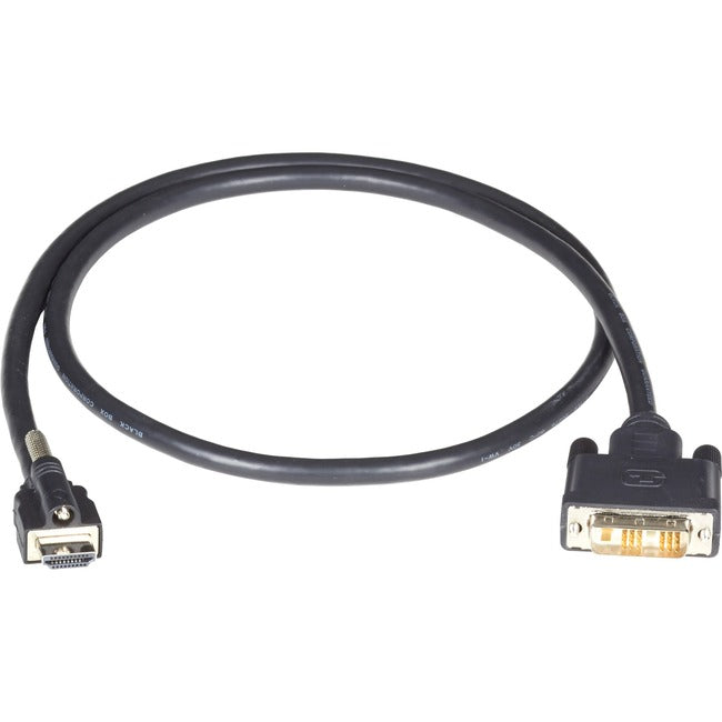 Black Box Locking HDMI-to-DVI Cable, 2-m (6.5-ft.)