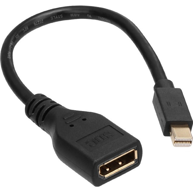 SIIG mDP to DisplayPort 4K Adapter - Black