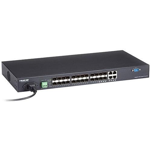 Black Box SFP Gigabit Managed Fiber Switch - 24-Port