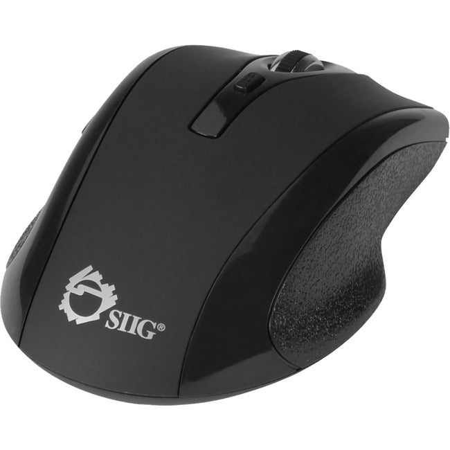 SIIG 6-Button Ergonomic Wireless Optical Mouse - Black