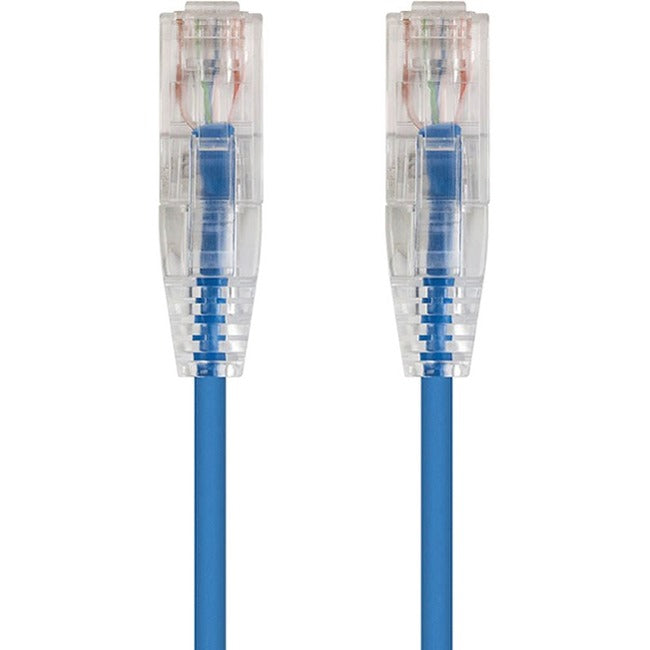 Monoprice SlimRun Cat6 28AWG UTP Ethernet Network Cable, 5ft Blue