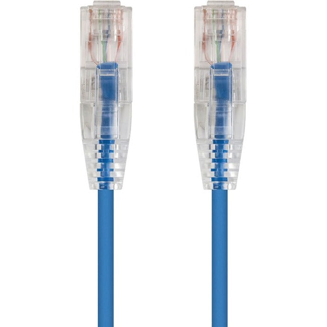 Monoprice SlimRun Cat6 28AWG UTP Ethernet Network Cable, 14ft Blue