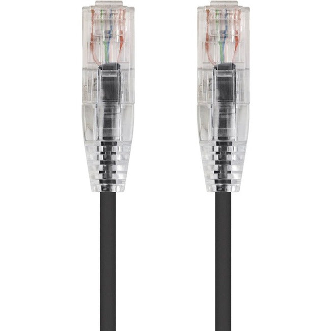 Monoprice SlimRun Cat6 28AWG UTP Ethernet Network Cable, 7ft Black