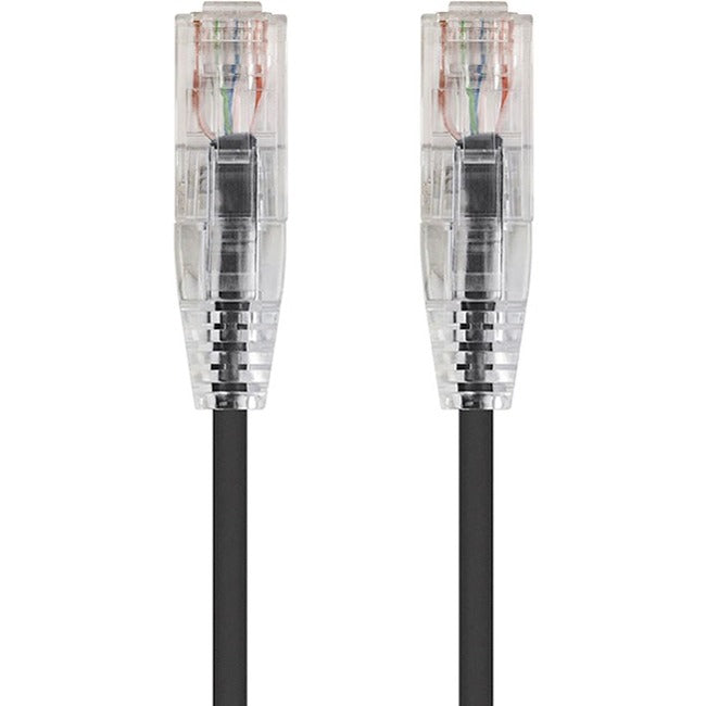 Monoprice SlimRun Cat6 28AWG UTP Ethernet Network Cable, 5ft Black