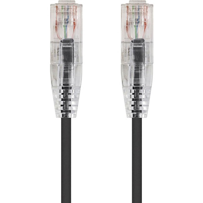 Monoprice SlimRun Cat6 28AWG UTP Ethernet Network Cable, 3ft Black